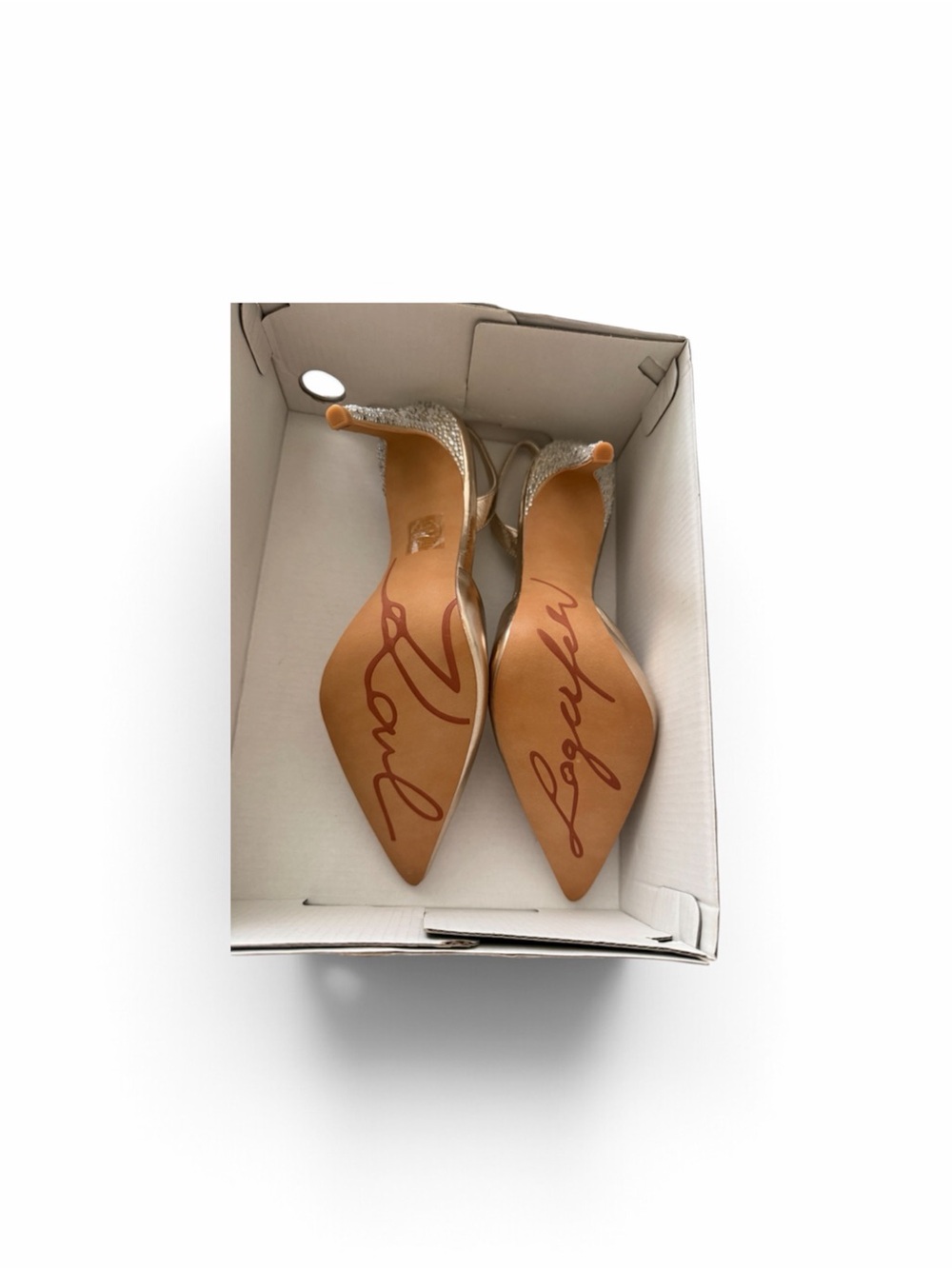 Karl Lagerfeld Gold Rinestone Heels